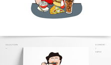 吃的漫画图片,一图览尽人间美味